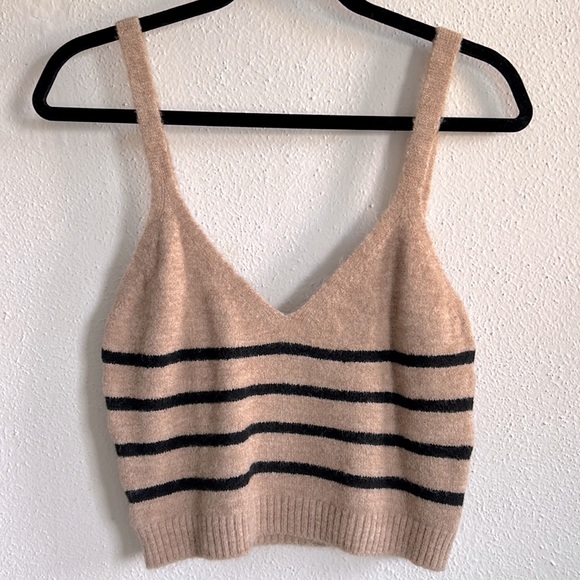 ZARA STRIPED KNIT TOP - Picture 5 of 7
